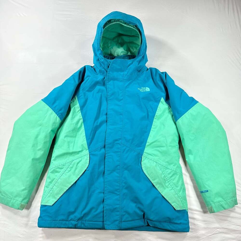 The North Face DryVent Jacket Girls Size Large 14/16 Blue Green Winter Ski